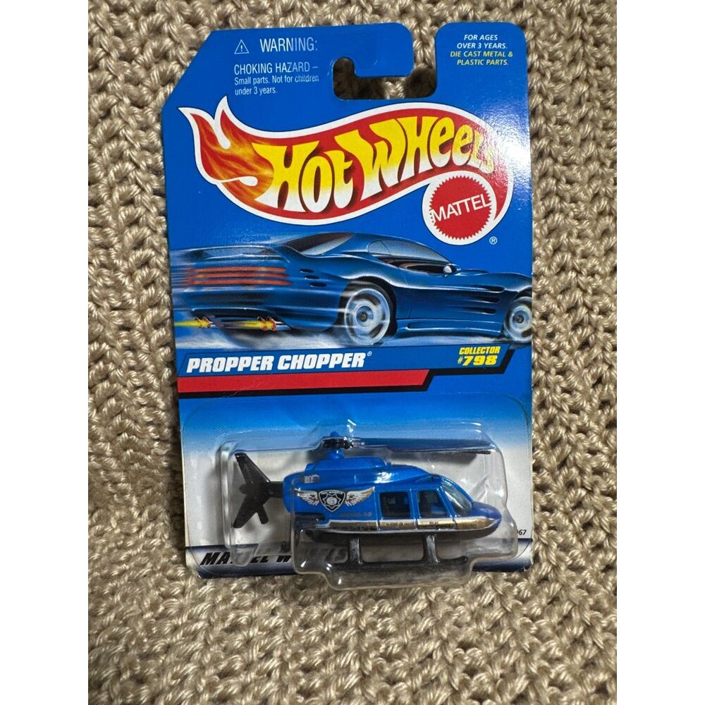 Vintage 1998 Hot Wheels Propper Chopper Die-Cast Helicopter